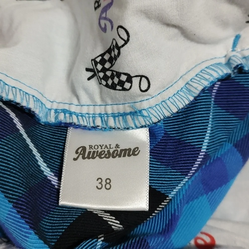Royal & Awesome Blue Plaid Golf Shorts